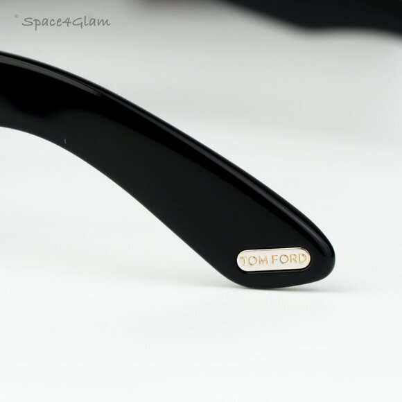 Tom Ford Women Eyeglasses Black Blue Light Block Round FT5807-B/O 001 BRAND NEW main image 5